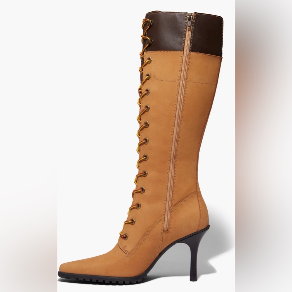 Timberland Veneda Carter Leather-Trimmed Nubuck Knee
Boots - Brown - Picture 8 of 16